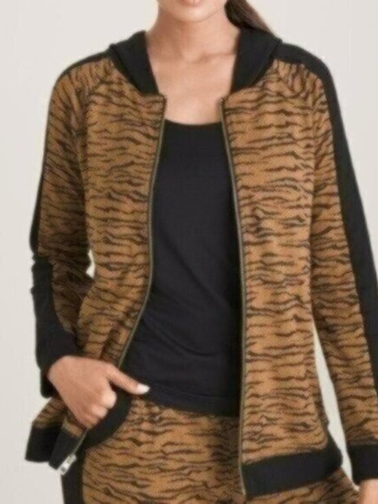 Chico's Jackets & Blazers - NWOT Chico's ZENERGY Tiger-Print Jacquard Jacket